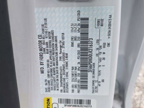 Used 2020 Ford Fusion SE w/ Fleet SE Value Package FWD image 28