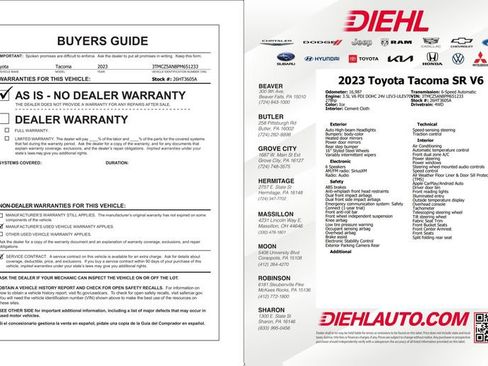 Used 2023 Toyota Tacoma SR AWD/4WD image 37