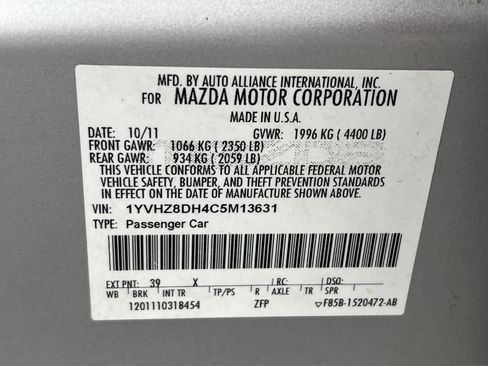 Used 2012 MAZDA MAZDA6 i Touring image 27