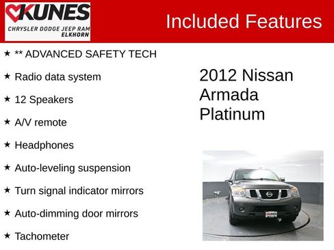 Used 2012 Nissan Armada Platinum image 4