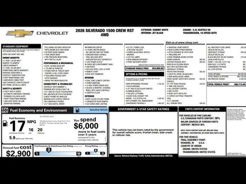 New 2026 Chevrolet Silverado 1500 RST w/ Dark Appearance Package image 3