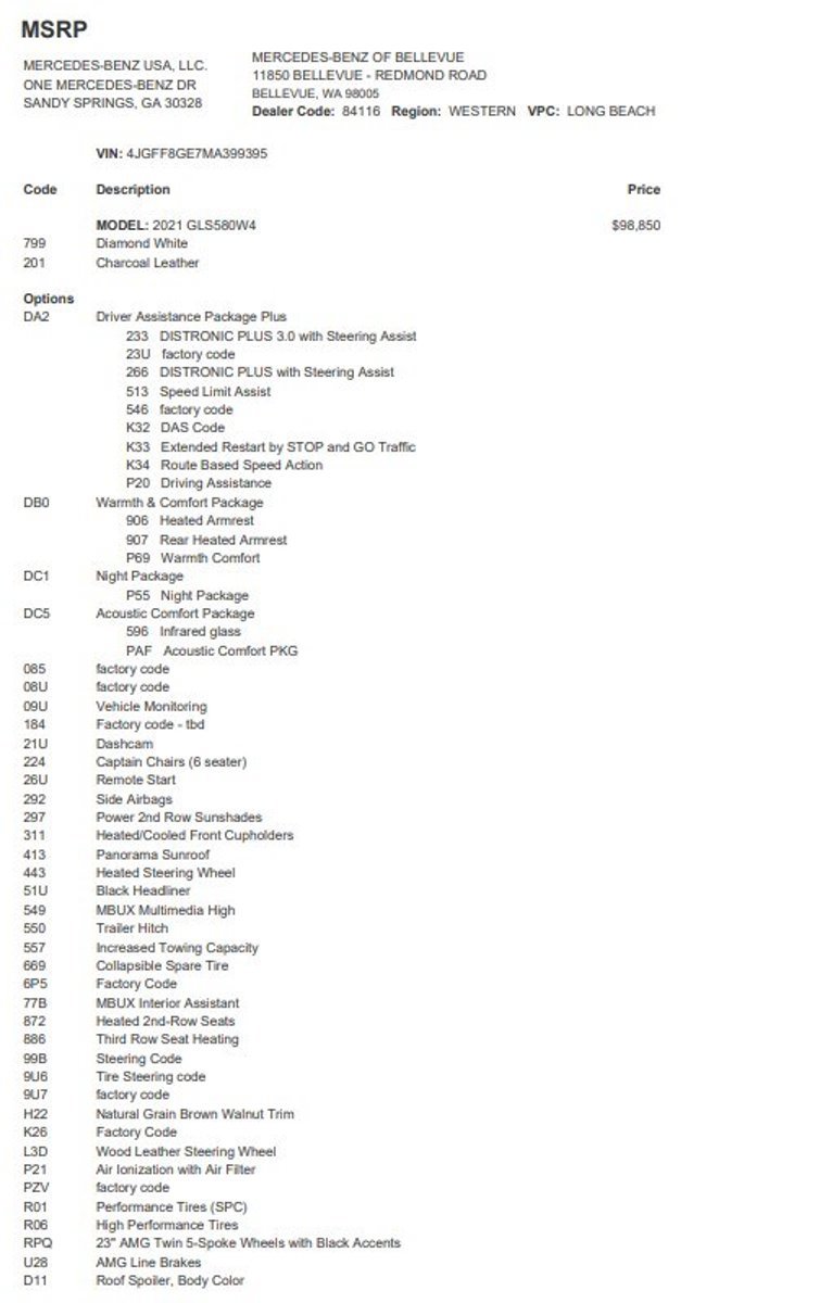 Used 2021 Mercedes-Benz GLS 580 4MATIC image 3