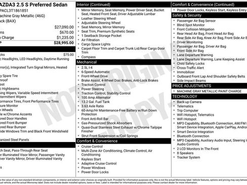 New 2026 MAZDA MAZDA3 2.5 S Sedan w/ Preferred Pkg FWD image 29