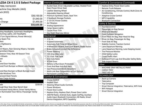 Certified 2025 MAZDA CX-5 AWD 2.5 S w/ Select Package image 38