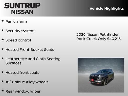 New 2026 Nissan Pathfinder Rock Creek AWD/4WD image 30