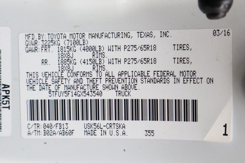 Used 2016 Toyota Tundra SR5 w/ TRD Off Road Package AWD/4WD image 54