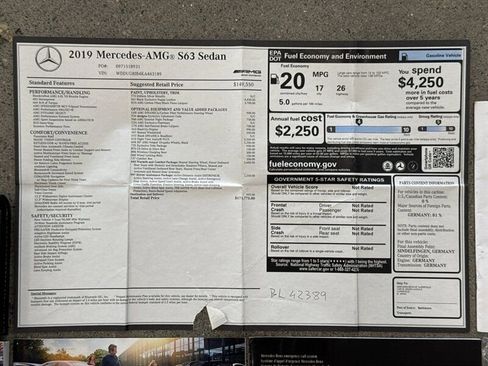 Used 2019 Mercedes-Benz S 63 AMG S 4MATIC Sedan image 38