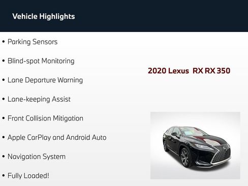 Used 2020 Lexus RX 350 FWD w/ Premium Package image 58