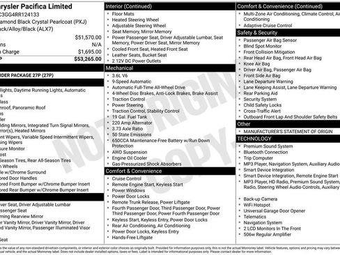 Used 2024 Chrysler Pacifica Limited AWD/4WD image 8