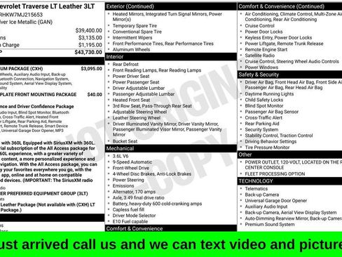 Used 2021 Chevrolet Traverse LT w/ LT Premium Package FWD image 1