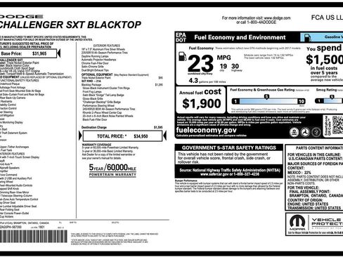 Used 2023 Dodge Challenger SXT w/ Blacktop Package image 14