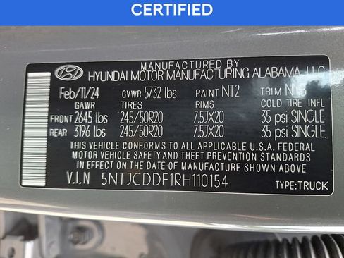 Certified 2024 Hyundai Santa Cruz Night AWD/4WD image 27
