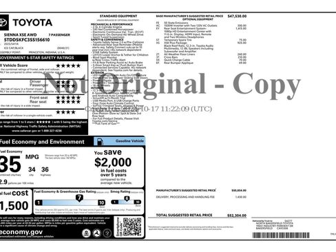 Used 2025 Toyota Sienna XSE w/ XSE Plus Package image 57