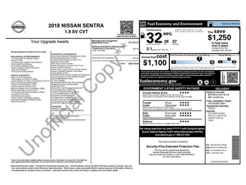 Used 2018 Nissan Sentra SV FWD image 2