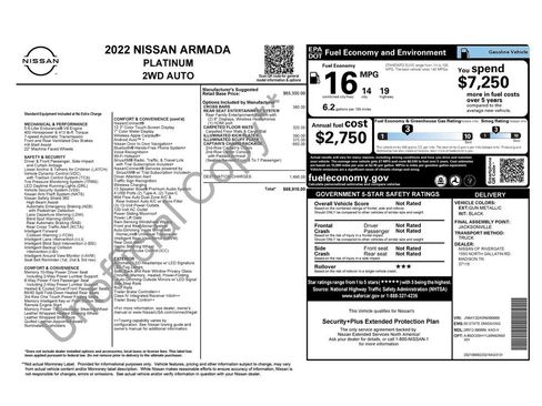 Used 2022 Nissan Armada Platinum w/ Captain's Chairs Package RWD image 28