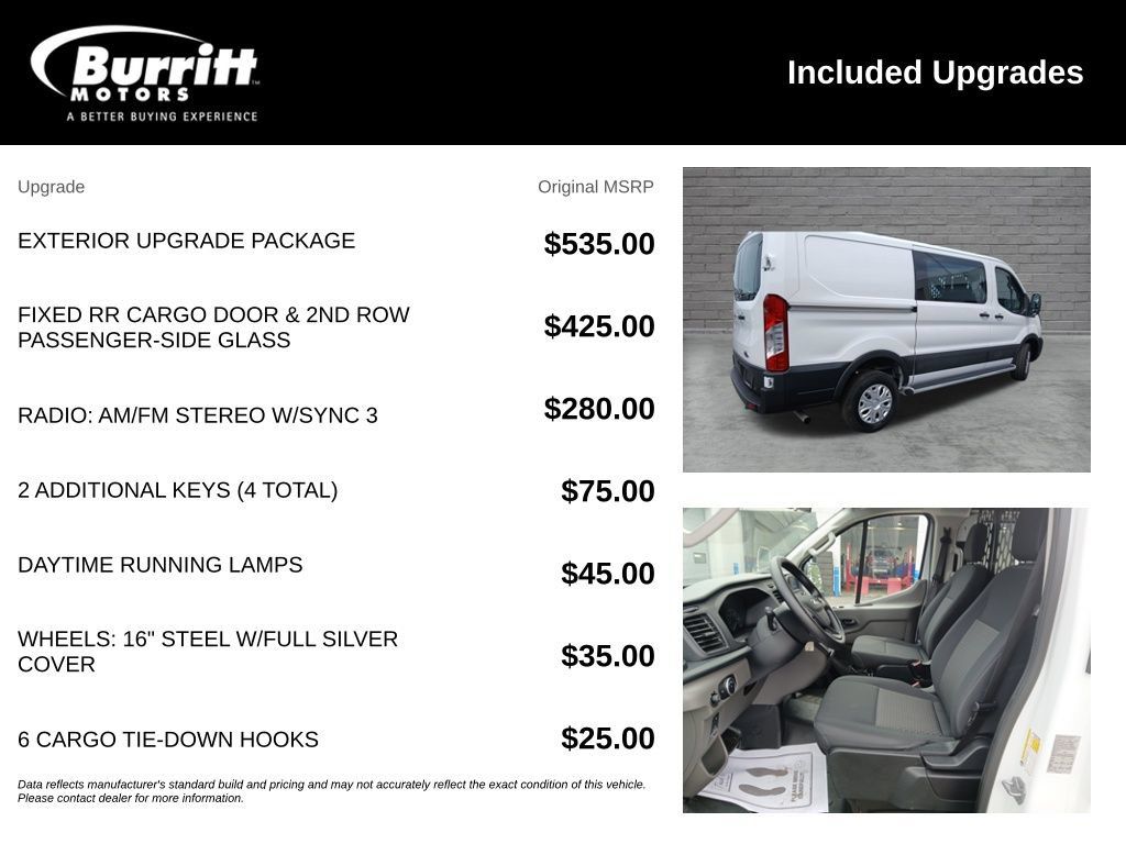 Used 2025 Ford Transit 250 Low Roof w/ Exterior Upgrade Package RWD image 3