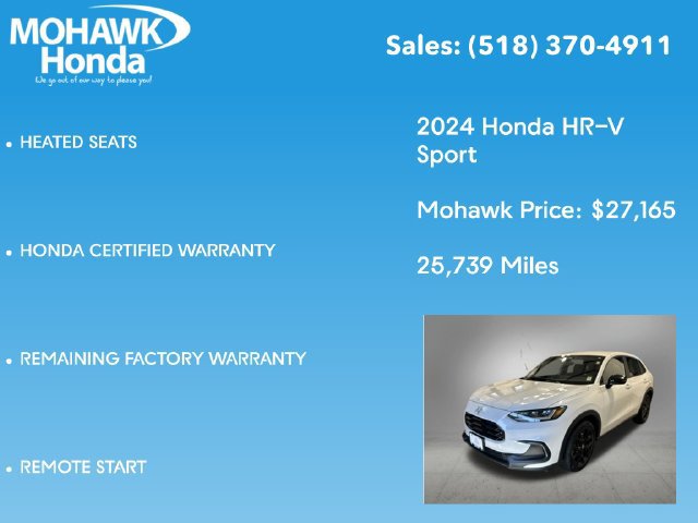 Certified 2024 Honda HR-V Sport image 16
