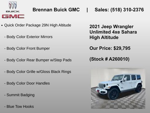 Used 2021 Jeep Wrangler Unlimited Sahara AWD/4WD image 12