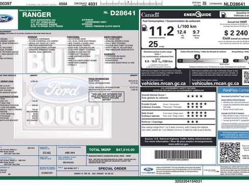 Used 2022 Ford Ranger XLT w/ Equipment Group 302A High AWD/4WD image 41