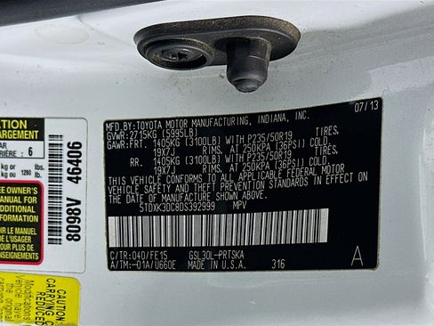 Used 2013 Toyota Sienna SE FWD image 12