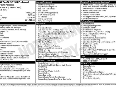 Used 2023 MAZDA CX-5 AWD 2.5 S w/ Preferred Package image 5