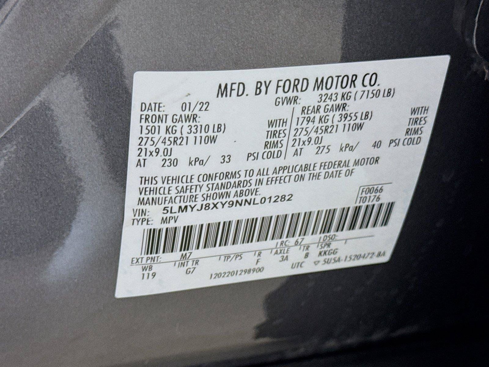 Used 2022 Lincoln Aviator Grand Touring w/ Equipment Group 301A AWD/4WD image 34