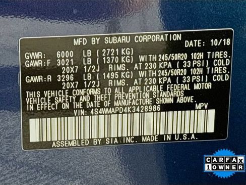 Used 2019 Subaru Ascent Limited w/ Popular Package #2A AWD/4WD image 34