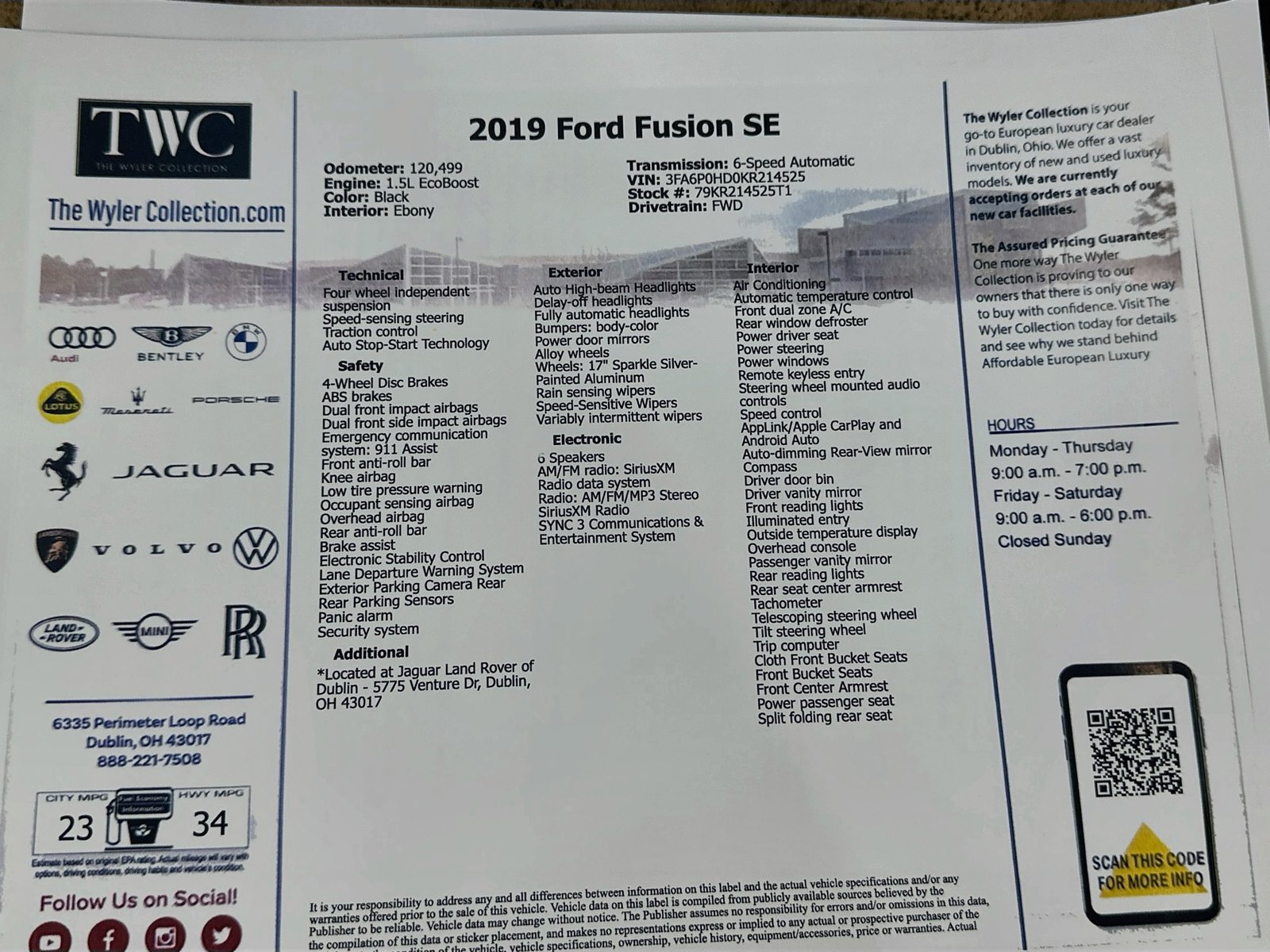 Used 2019 Ford Fusion SE FWD image 47