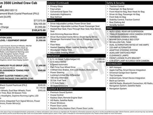 Used 2024 RAM 3500 Limited w/ Night Edition AWD/4WD image 33