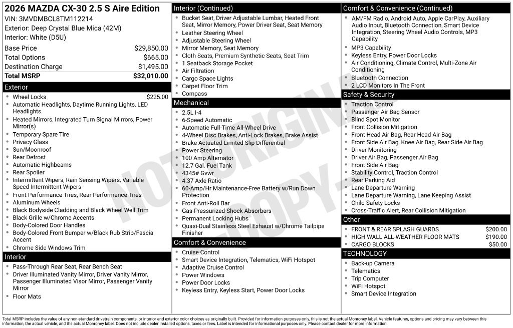 Certified 2026 MAZDA CX-30 AWD 2.5 S image 4