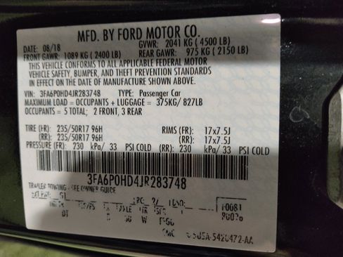 Used 2018 Ford Fusion SE w/ Fusion SE Technology Package FWD image 33