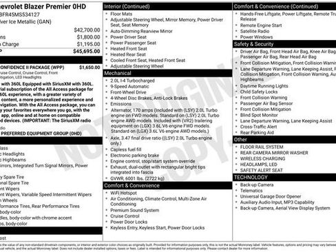 Used 2021 Chevrolet Blazer Premier w/ Driver Confidence II Package FWD image 36