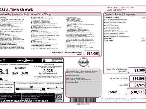 Used 2023 Nissan Altima 2.5 SR AWD/4WD image 6