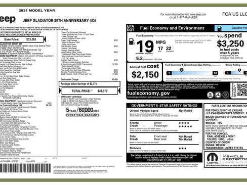 Used 2021 Jeep Gladiator Sport w/ Quick Order Package 24Q 80Th image 3