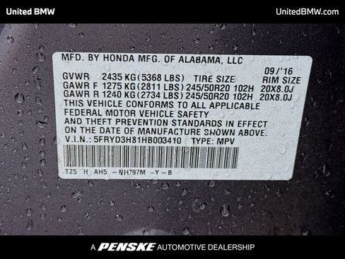 Used 2017 Acura MDX FWD w/ Advance Package image 16