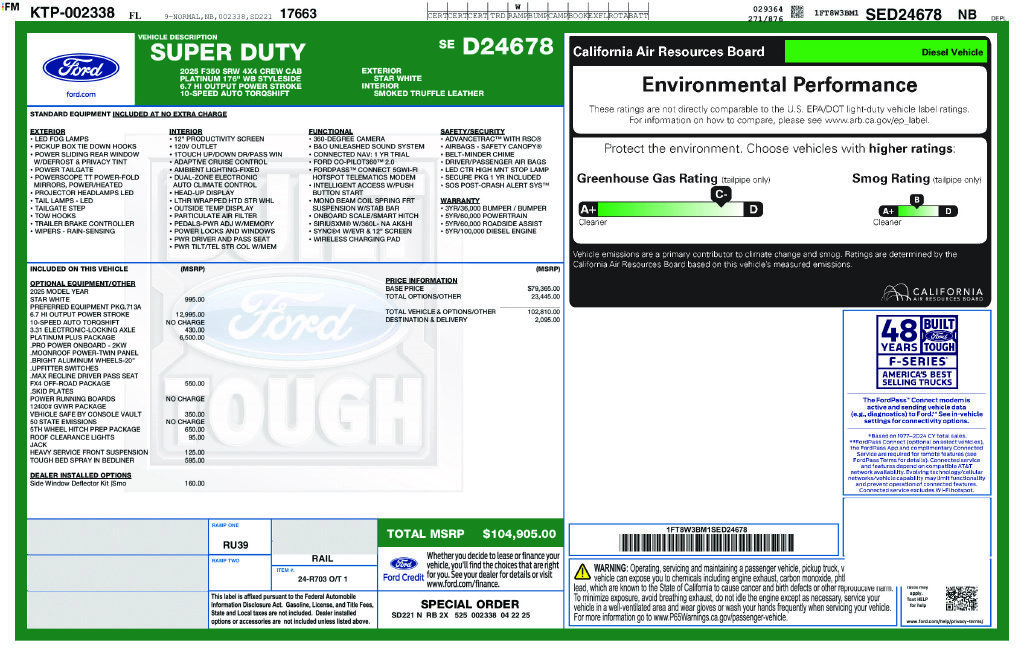Used 2025 Ford F350 Platinum w/ Platinum Plus Package AWD/4WD image 9
