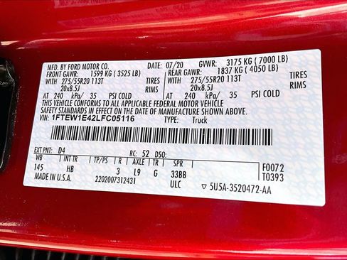 Used 2020 Ford F150 Lariat w/ Equipment Group 502A Luxury AWD/4WD image 34