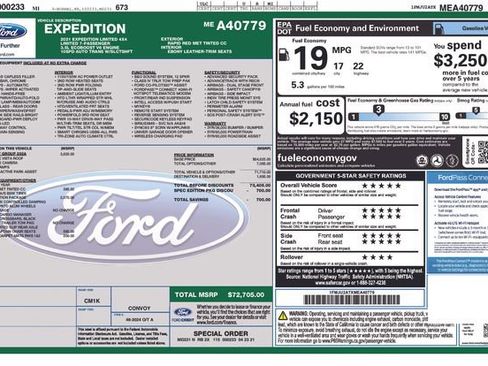 Used 2021 Ford Expedition Limited AWD/4WD image 11
