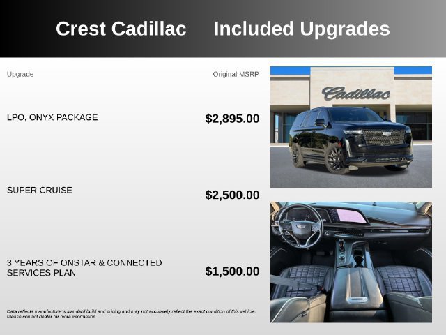 Used 2023 Cadillac Escalade ESV Sport Platinum w/ LPO, ONYX Package RWD image 5