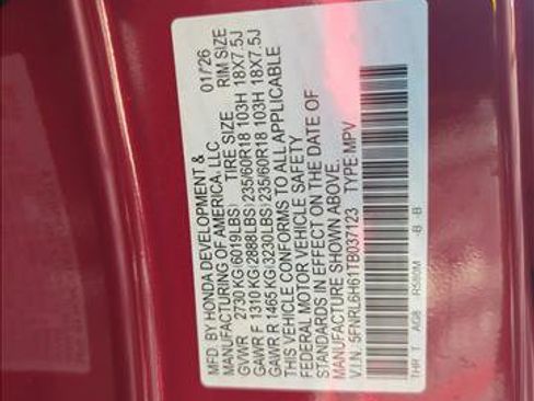 New 2026 Honda Odyssey EX-L image 22