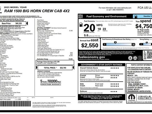 Used 2023 RAM 1500 Big Horn RWD image 2
