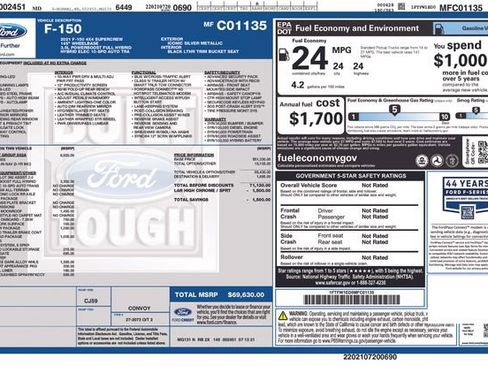 Used 2021 Ford F150 Lariat w/ Equipment Group 502A High image 15