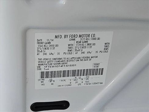 Used 2015 Ford F150 Lariat w/ Equipment Group 502A Luxury AWD/4WD image 29