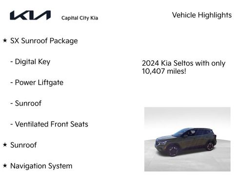 Certified 2024 Kia Seltos SX w/ SX Sunroof Package AWD/4WD image 9