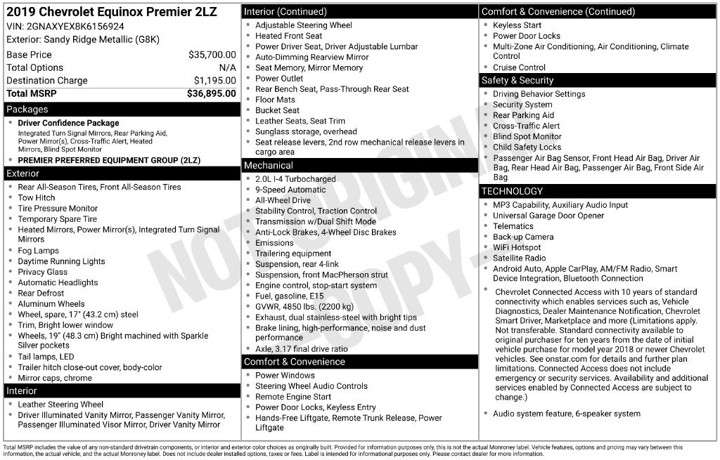 Used 2019 Chevrolet Equinox Premier AWD/4WD image 4