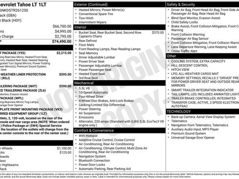 New 2026 Chevrolet Tahoe LT w/ Comfort Package image 3