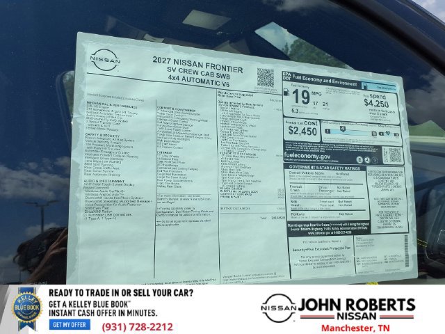 New 2027 Nissan Frontier SV w/ SV Convenience Package AWD/4WD image 19