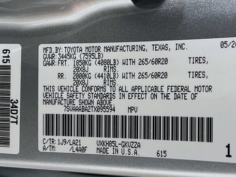 New 2026 Toyota Sequoia Platinum AWD/4WD image 24