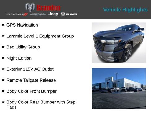 New 2026 RAM 1500 Laramie w/ Night Edition AWD/4WD image 2