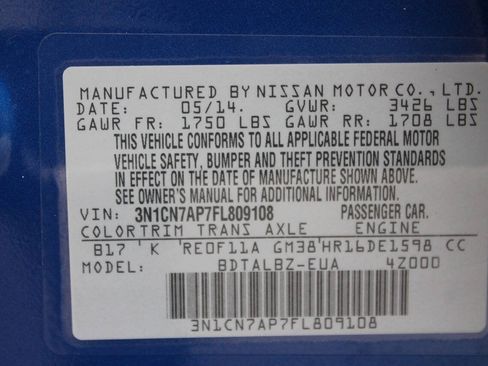 Used 2015 Nissan Versa SV FWD image 14